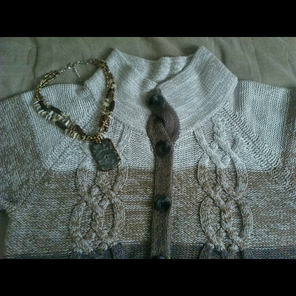 Dress Barn Sweater w/necklace